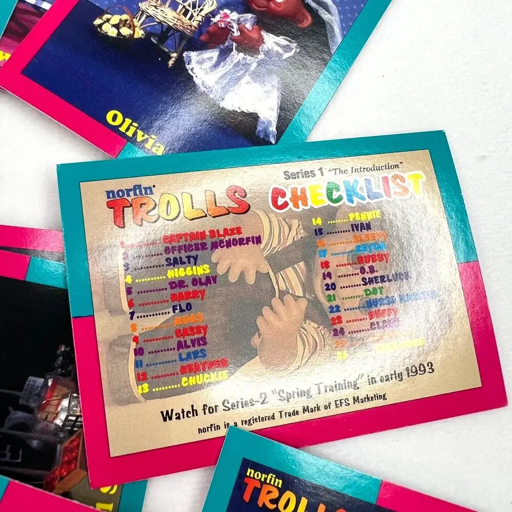 Large Lot of Vintage Norfin Troll Collect-A-Cards